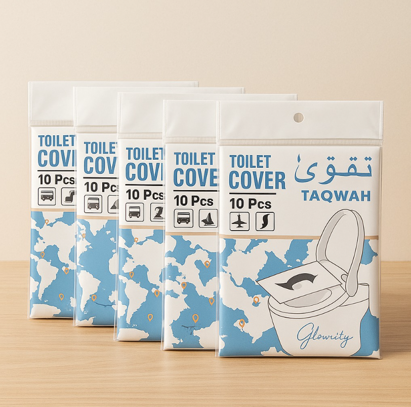 50 Pcs || Disposable toilet seat covers || Travel Essential || Hajj & Umrah Essential